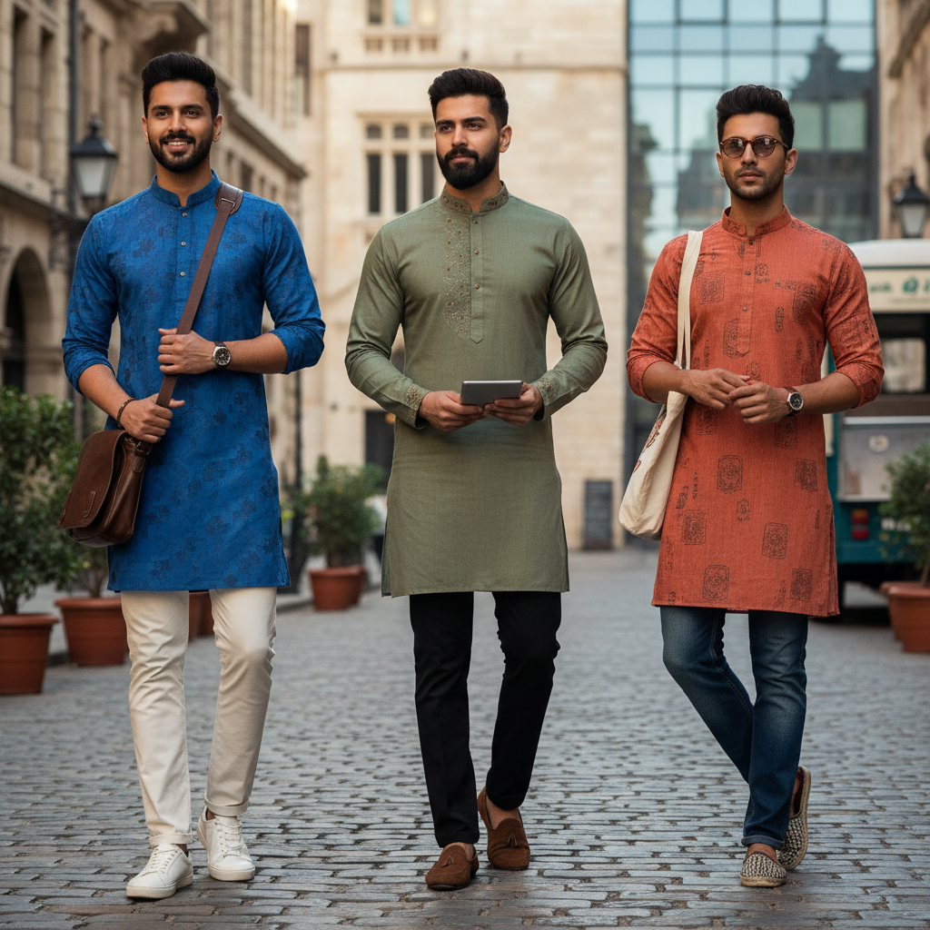 Why Ethnic Short Kurtas Are the Perfect Fusion Wear for Modern Men